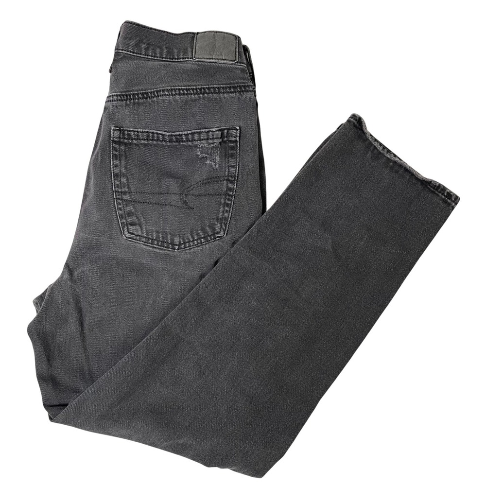 American Eagle Highest Rise 90s Boyfriend Jeans Women 4 Black Distressed Grunge